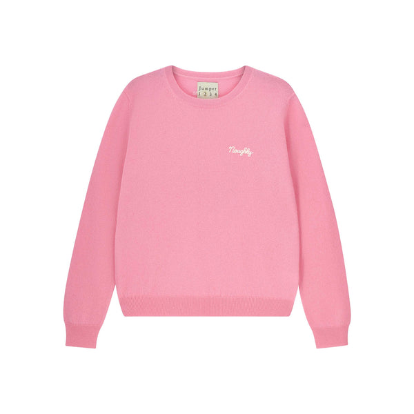 JUMPER 1234 Cashmere Naughty Crew in Candy