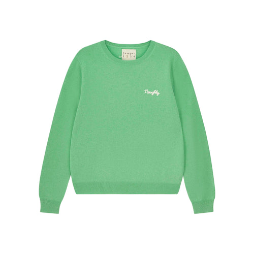 JUMPER 1234 Cashmere Naughty Crew in Green