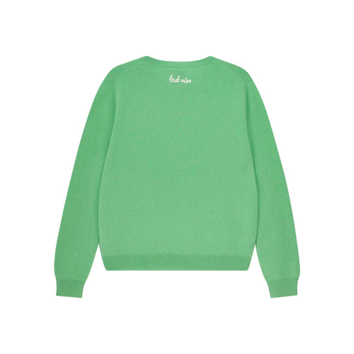 JUMPER 1234 Cashmere Naughty Crew in Green