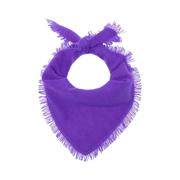 JUMPER 1234 Distressed Triangle Cashmere Scarf in Sky Diver