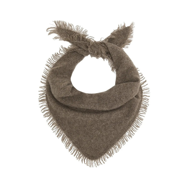 JUMPER 1234 Distressed Triangle Cashmere Scarf in Moose