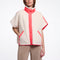 RINO & PELLE Zehra Teddy Fleece Gilet in Birch/Pink