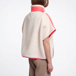 RINO & PELLE Zehra Teddy Fleece Gilet in Birch/Pink