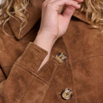 RINO & PELLE Zeyna Suede Jacket in Cognac