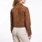 RINO & PELLE Zeyna Suede Jacket in Cognac