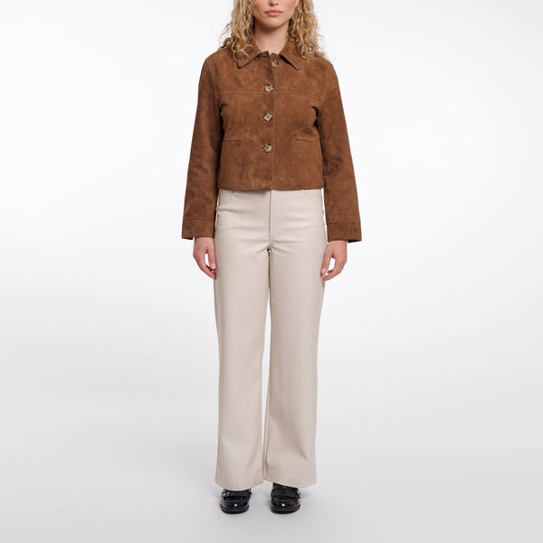 RINO & PELLE Zeyna Suede Jacket in Cognac