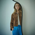 RINO & PELLE Zeyna Suede Jacket in Cognac