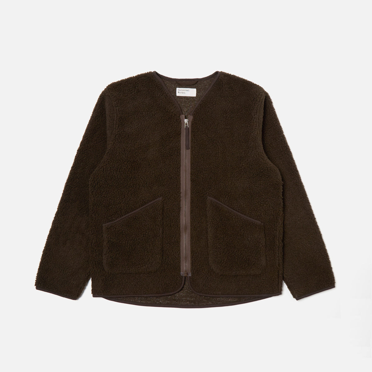 UNIVERSAL WORKS Zip Liner Jacket in Brown