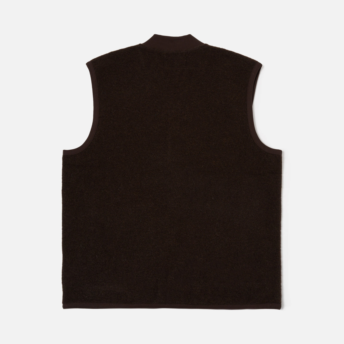 UNIVERSAL WORKS Zip Waistcoat in Brown