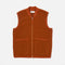 UNIVERSAL WORKS Zip Waistcoat in Rust