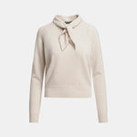 ESSENTIEL ANTWERP Kasa Tie Neck Jumper with Beads in Off White