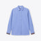 ROSSO35 Stripe Shirt with Contrast Collar in Light Blue