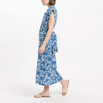 MISS JUNE Tilda Sleeveless Mid Length Dress in Blue