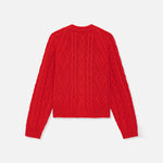BAUM UND PFERDGARTEN Chleo Cable Knit Cardigan in Adrenaline Rush