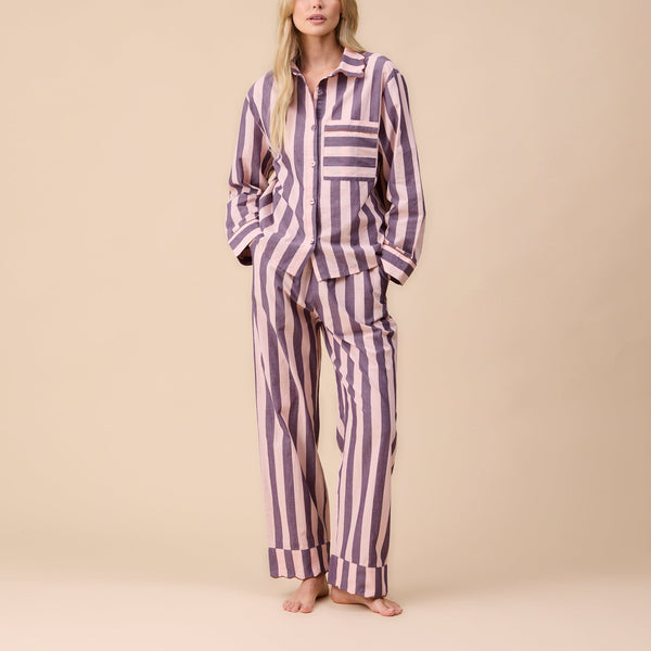 TBCO. Cotton Pyjamas in Pink/Purple Stripe