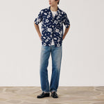 HARTFORD New Palmito Viscose Shirt  in Navy