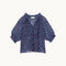 M.A.B.E Ari Print Short Sleeve Top in Indigo