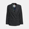 ESSENTIEL ANTWERP Kendra Oversized Checked Double Breasted Blazer in Dark Grey/Off White