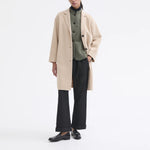 ROSSO35 Double Face Wool Coat in Oatmeal