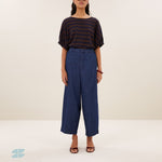 BY-BAR Merle Big Stripe Top in Coffee Bean