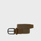 BILLYBELT Woven Suede Belt in Cocoa Brown