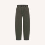 BY-BAR Davi Tapered Loose Fit Ankle Trousers in Olive