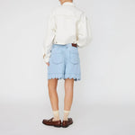 STELLA NOVA Soft Denim Shorts in Light Blue
