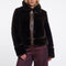 RINO & PELLE Lambra Short Faux Fur Jacket in Peated