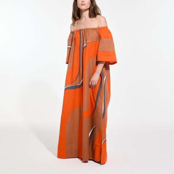 MAPOESIE Palao Madone Dress in Vermilion