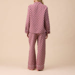 TBCO. Cotton Pyjamas in Burgundy Checkerboard