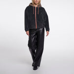 RINO & PELLE Ori Jacket with Zipper and Hood in Urban Teal
