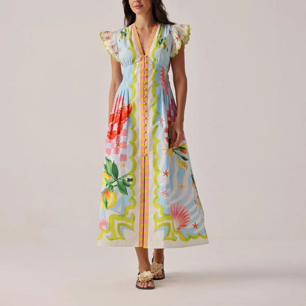 NOIB Estella Maxi Dress in Summer Zest