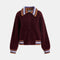 ESSENTIEL ANTWERP Kamore Knit Jacket with Collar in Wine