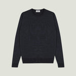 JOHN SMEDLEY Farhill Extra Fine Merino Wool Jumper in Hepburn Smoke