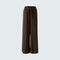 OUI Marlene Long Straight Leg Drawstring Waist Trousers in Mulch