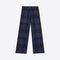 VILAGALLO Dorin Scallop Hem Check Trousers in Navy/Black