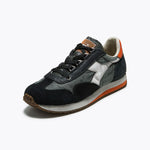 DIADORA Equipe Dirty SW Evo Low Profile Heritage Sneakers in Anthracite Black
