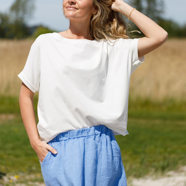 BLACK COLOUR BCMay Loose Blouse in Off White