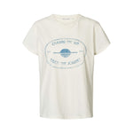 RABENS SALONER Ambla Journey T Shirt in Chalk