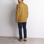 MOUSQUETON Adamis Canvas Double Breasted Peacoat in Bronze