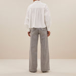 BY-BAR Sarah Short Cotton Blouse in White