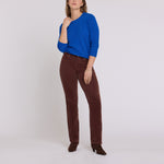 NYDJ Marilyn Corduroy Trousers in Chocolate Fondant