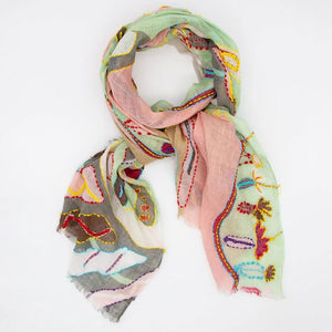 Anae Linen Scarf in Rose