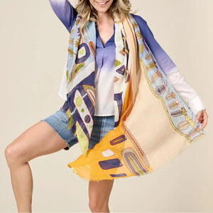 Anae Linen Scarf in Sky