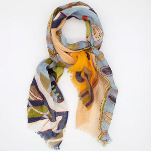 Anae Linen Scarf in Sky