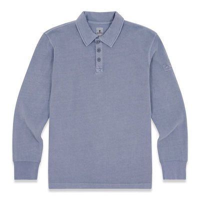 MOUSQUETON Arthur L/S Polo Shirt in Storm Grey