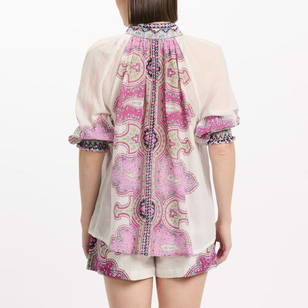 MISS JUNE Dulce 3/4 Sleeve Shirt in Pink