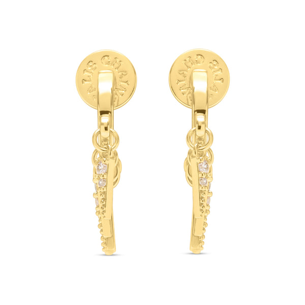 TALIS CHAINS Spike Drop Earrings in Cubic Zirconia