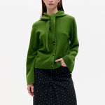 BAUM UND PFERDGARTEN Clarine Cardigan with Scarf in Herb Garden Green