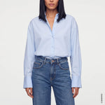MOS MOSH MMWinola Cotton Twill Shirt in Light Blue